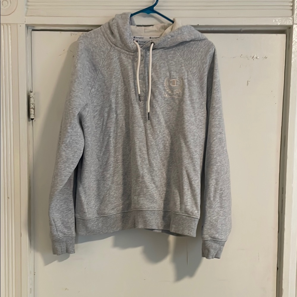 Champion Light Gray Pullover Hoodie